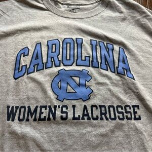 UNC Carolina women's lax Champion Gray Athletic T-Shirt NWT XXL